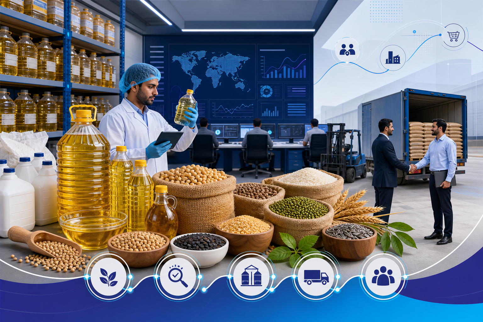 Commodity sourcing services and logistics support